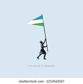 day of pride in your country. A beautiful postcard for any projects. Uzbekistan