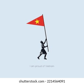 day of pride in your country. A beautiful postcard for any projects. Vietnam