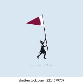 day of pride in your country. A beautiful postcard for any projects. Qatar