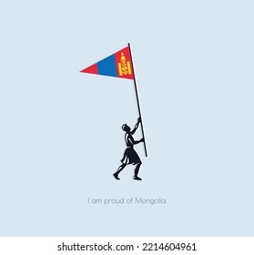 day of pride in your country. A beautiful postcard for any projects. Mongolia