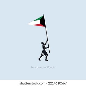 day of pride in your country. A beautiful postcard for any projects. Kuwait
