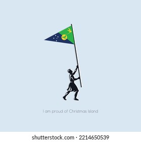 day of pride in your country. A beautiful postcard for any projects. Christmas Island