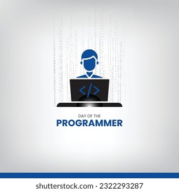 Day of the Programmer. programmer day vector illustration