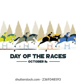 Day of the Races – October 16, 2023, Color changeable, Illustrator Eps File, Suitable for use in print or social media. Get it now at shutterstock.