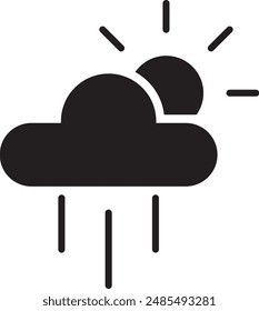 Day Rain Weather icon vector illustration logo template for many purpose. Isolated on white background.