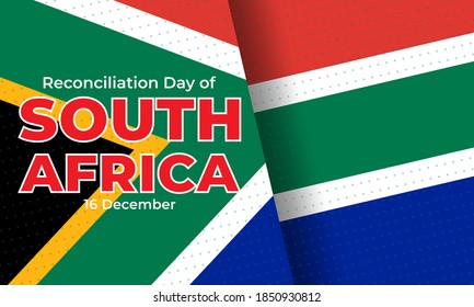 The Day Of Reconciliation Is A Public Holiday In South Africa. December 16th. The Intention Is To Celebrate The End Of Apartheid And Foster Reconciliation Between Different Racial Groups. Vector.