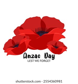 a day to remember the Australian and New Zealand soldiers who fought. Anzac Day vector. Lest we forget. Remembrance day vector.