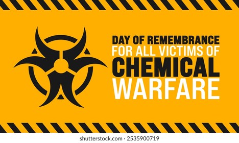 Day of Remembrance for All Victims of Chemical Warfare background or banner design template is observed every year in November. Holiday concept. Template for card, poster, placard, template.