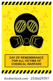 Day of remembrance for all victims of chemical warfare poster design.