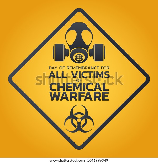 Day of Remembrance for all\
Victims of Chemical Warfare logo icon design, vector\
illustration