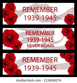 Day of Remembrance and Reconciliation vector illustration. World War II 1939-1945 poster.