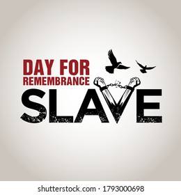 Day for Remembrance Slave. International Day for the Remembrance of the Slave Trade and its Abolition. Vector illustration.