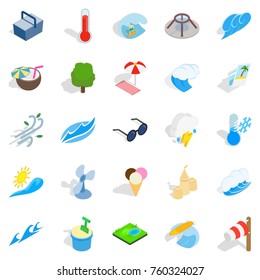 Day of rest icons set. Isometric set of 25 day of rest vector icons for web isolated on white background