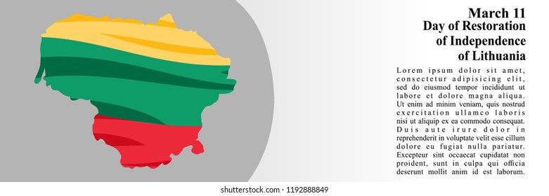 Day of Restoration of Independence of Lithuania vector illustration. Suitable for greeting card, poster and banner. 