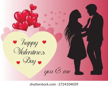 Valentinstag romantisches Paar umgeben von leuchtenden Teilchen und Sternenlichtern, Vektordesign	