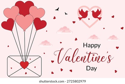 Pareja romántica del día de San Valentín rodeada de partículas brillantes y luces de estrellas, diseño de Vector	