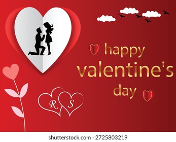Valentinstag romantisches Paar umgeben von leuchtenden Teilchen und Sternenlichtern, Vektordesign	
