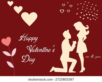 Valentinstag romantisches Paar umgeben von leuchtenden Teilchen und Sternenlichtern, Vektordesign	