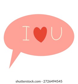 Dia dos Namorados Romântico Balão de Fala Diálogo com Eu te amo Texto para amor Saudação Design