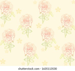 Valentine’s day roses pattern background/Floral blossom pattern background. For Valentines, Mother’s, Birthday, Wedding and Anniversary. Cover template, banner, greeting card, postcard, event.