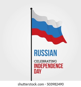 The Day of Russia, Vector Russian Independence Day Celebrating. Great for Greeting card, poster and banner.