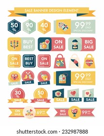 ValentineÃ?Â¢??s Day sale banner flat design background set, eps10