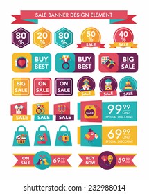ValentineÃ?Â¢??s Day sale banner flat design background set, eps10