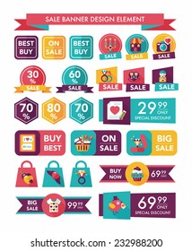 ValentineÃ?Â¢??s Day sale banner flat design background set, eps10