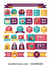 ValentineÃ?Â¢??s Day sale banner flat design background set, eps10