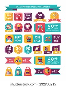 ValentineÃ?Â¢??s Day sale banner flat design background set, eps10
