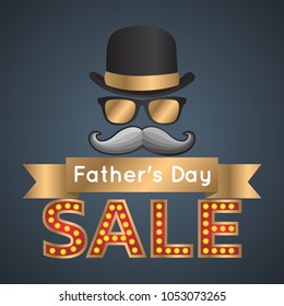 FatherÃ?s Day sales logo icon design, vector illustration