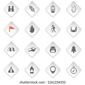 day of scouts flat rhombus web icons for user interface design
