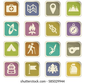 day of scouts vector icons for user interface design