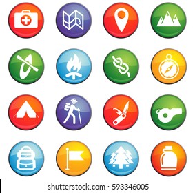 day of scouts vector icons for user interface design
