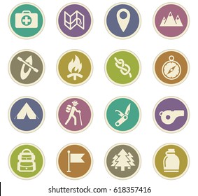 day of scouts vector icons for user interface design