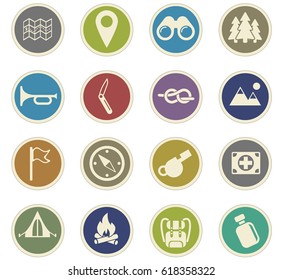 day of scouts vector icons for user interface design