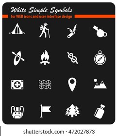 day of scouts web icons for user interface design