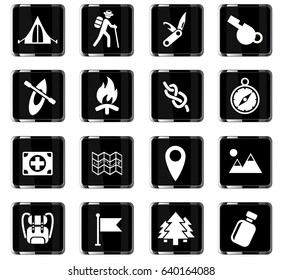 day of scouts web icons for user interface design