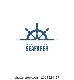 day of the seafarer Holiday concept. Template for background, banner, card, poster, t-shirt with text inscription