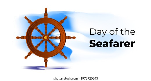 Day of the seafarer, vector illustration   