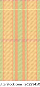 Day seamless pattern fabric, geometric textile check plaid. Hotel texture tartan vector background in orange and yellow colors palette.