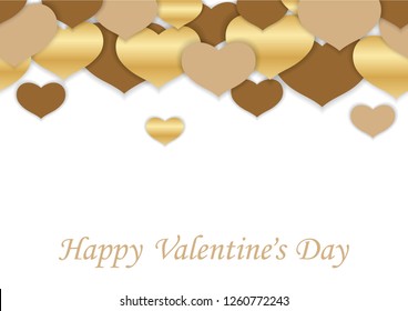 Valentine’s Day seamless vector background illustration with text space. Horizontally repeatable.