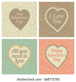 ValentineÂ´s Day Set. Vector Illustration