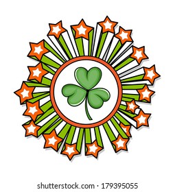 PatrickÃ¢Â?Â?s Day Shamrock Stars Background