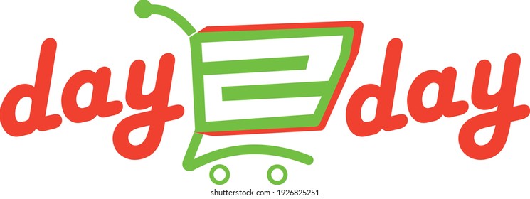 vectores de carro de la compra día a día