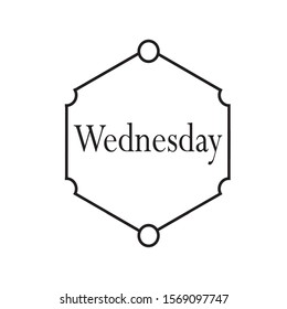 Day sign for all seven days from Sunday to Saturday