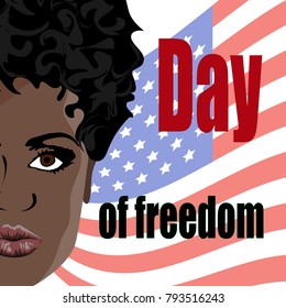 day of slavery abolition vector illustration