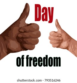 day of slavery abolition vector illustration