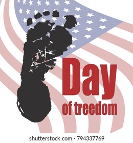 day of slavery abolition vector illustration