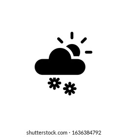 Day Snow Weather icon vector illustration logo template for many purpose. Isolated on white background.